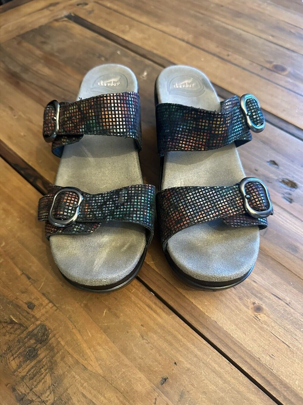 Dansko Sandals Women’s Size 37 Sophie Metallic Leather Open Toe Casual US 6.5-7